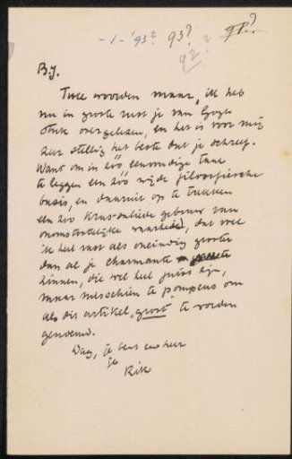 Letter to Jan Veth