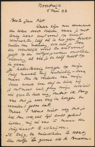 Letter to Jan Veth