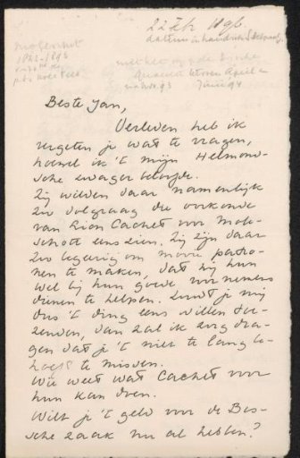 Letter to Jan Veth
