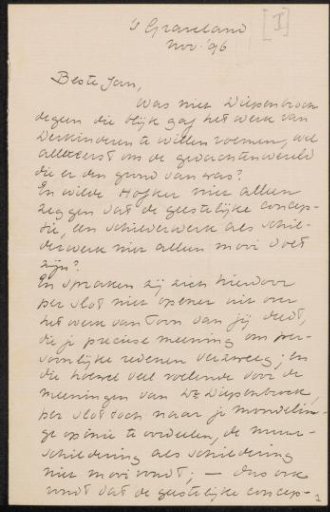 Letter to Jan Veth
