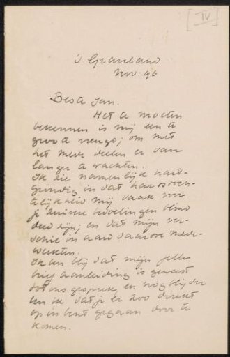 Letter to Jan Veth