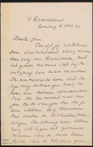 Letter to Jan Veth