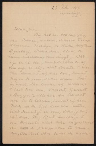 Letter to Jan Veth