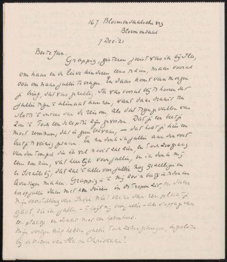 Letter to Jan Veth