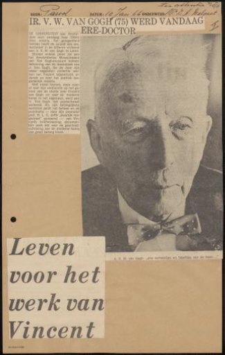 Newspaper clippings from the Jan Veth archive