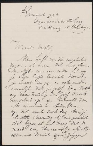 Letter to Jan Veth