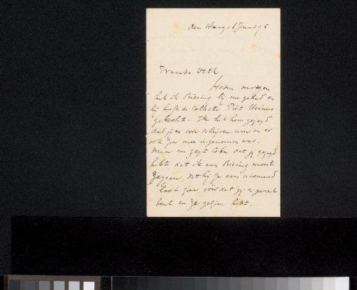 Letter to Jan Veth
