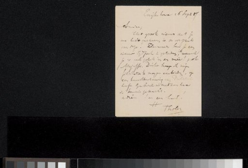 Letter to Jan Veth
