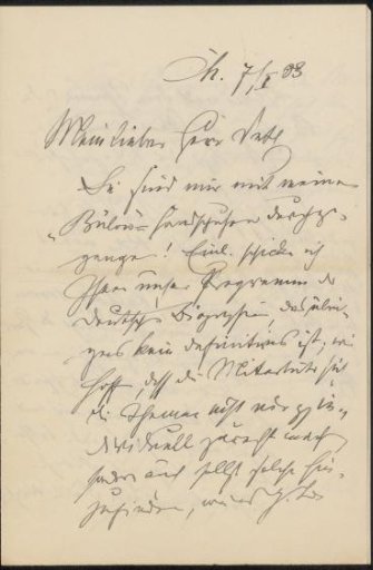 Letter to Jan Veth