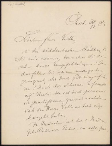 Letter to Jan Veth