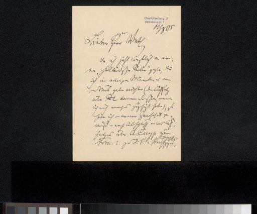 Letter to Jan Veth