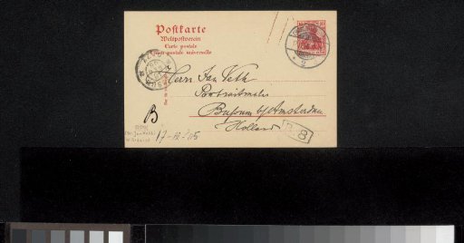 Postcard to Jan Veth