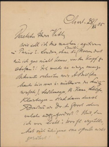 Letter to Jan Veth