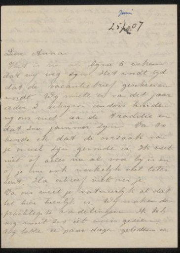 Letter to Anna Dorothea Dirks