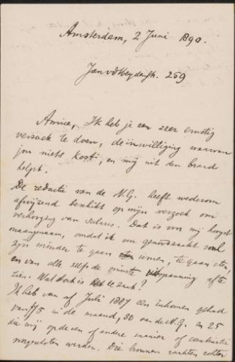 Letter to Jan Veth