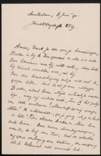 Letter to Jan Veth