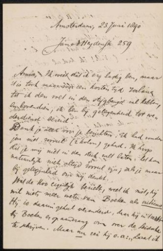 Letter to Jan Veth