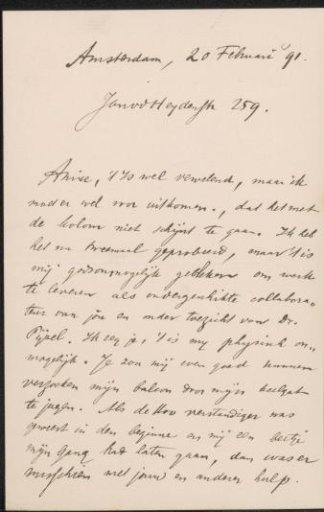 Letter to Jan Veth