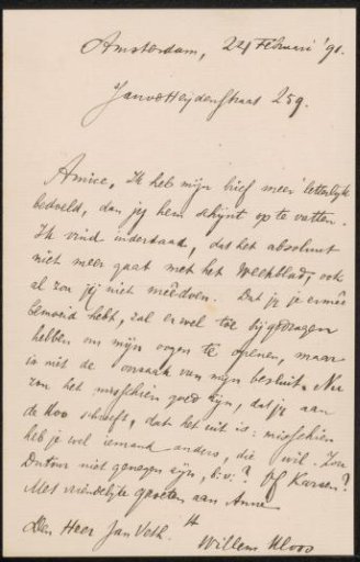 Letter to Jan Veth