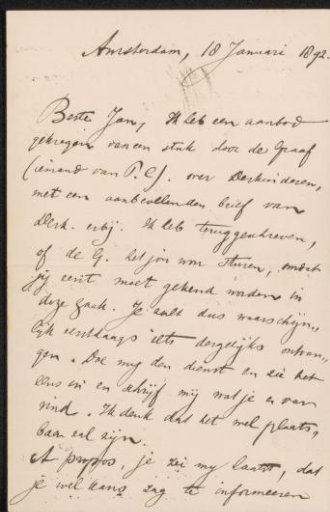 Letter to Jan Veth