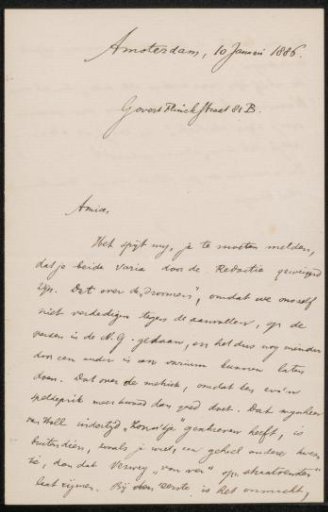Letter to Jan Veth
