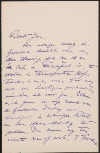 Letter to Jan Veth