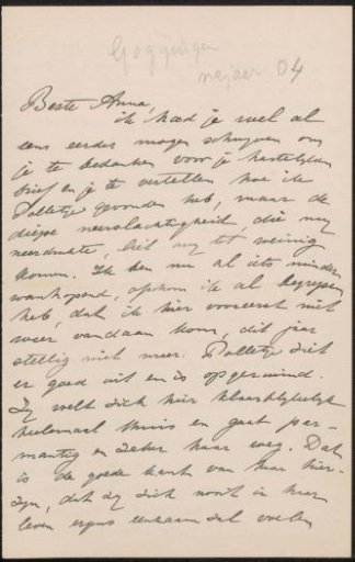 Letter to Anna Dorothea Dirks