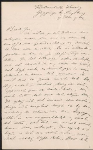 Letter to Jan Veth