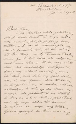 Letter to Jan Veth