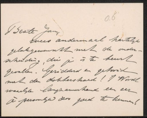 Letter to Jan Veth
