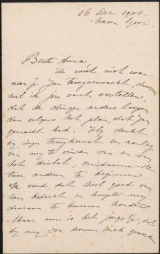 Letter to Anna Dorothea Dirks