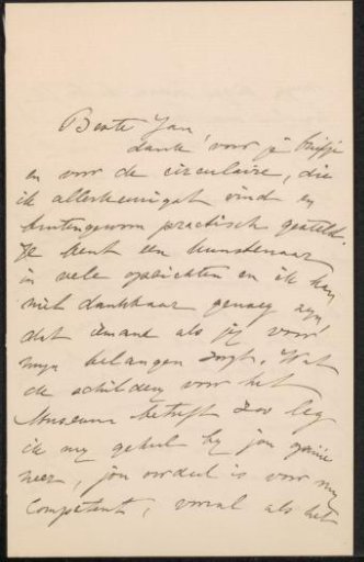 Letter to Jan Veth