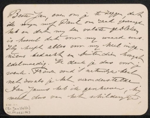 Letter to Jan Veth