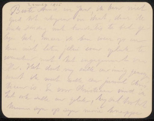 Letter to Anna Dorothea Dirks and Jan Veth
