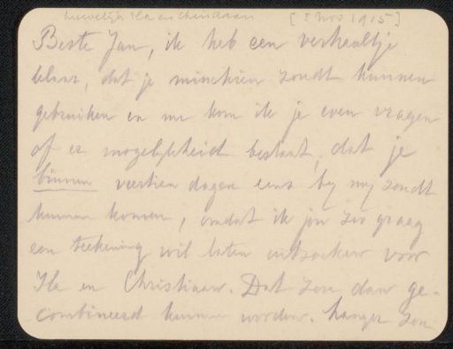 Letter to Jan Veth
