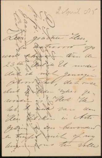 Letter to Jan Veth