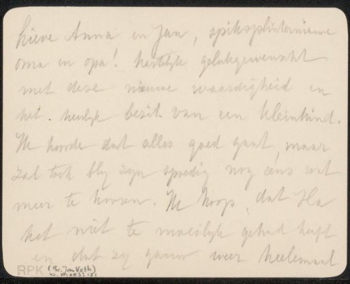 Letter to Anna Dorothea Dirks and Jan Veth