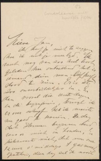 Letter to Jan Veth