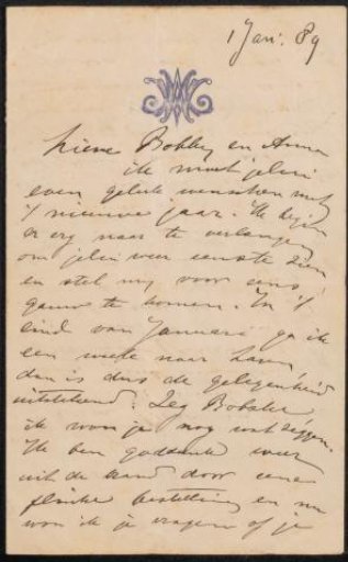 Letter to Jan Veth and Anna Dorothea Dirks
