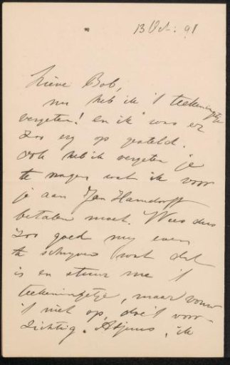 Letter to Jan Veth