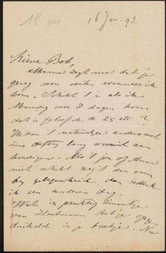 Letter to Jan Veth