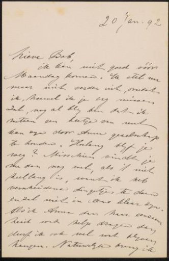 Letter to Jan Veth