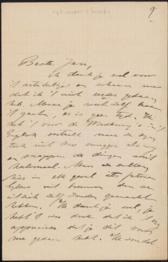 Letter to Jan Veth