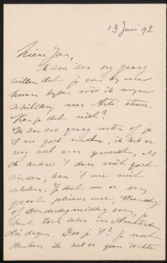 Letter to Jan Veth