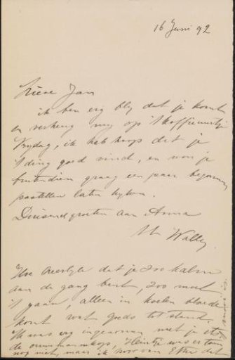 Letter to Jan Veth