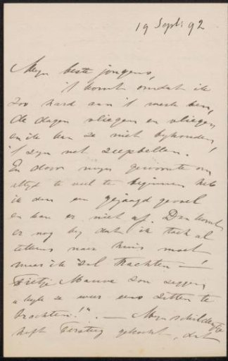 Letter to Jan Veth and Anna Dorothea Dirks
