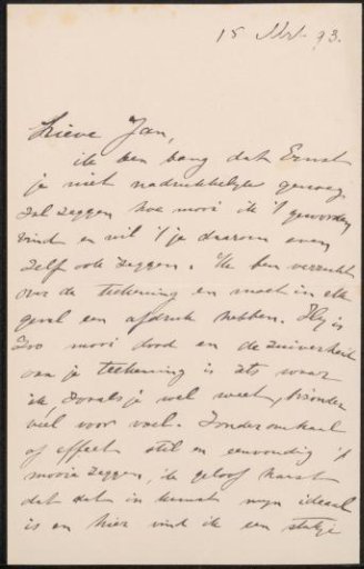 Letter to Jan Veth