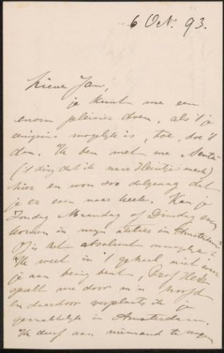 Letter to Jan Veth