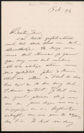 Letter to Jan Veth