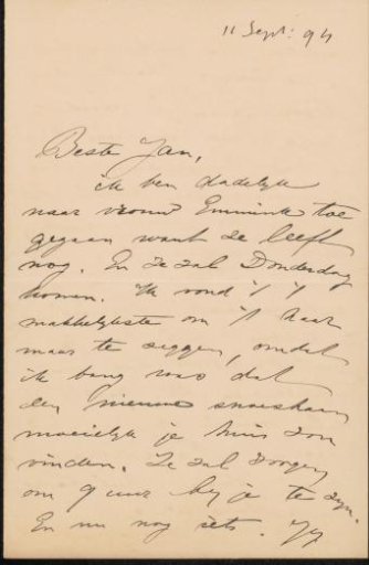 Letter to Jan Veth